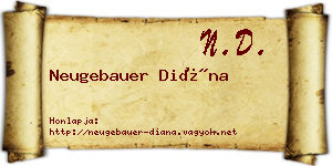 Neugebauer Diána névjegykártya